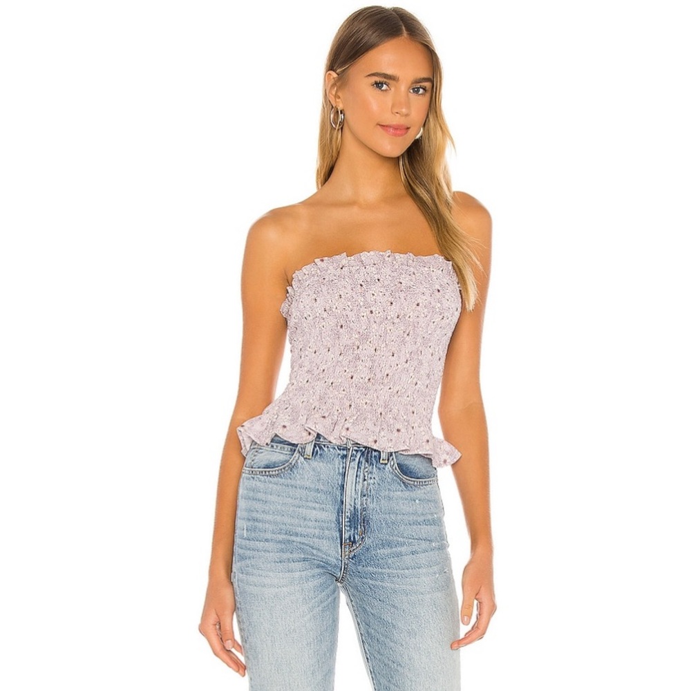 1.STATE Strapless Wildflower Tube Top, Size M.